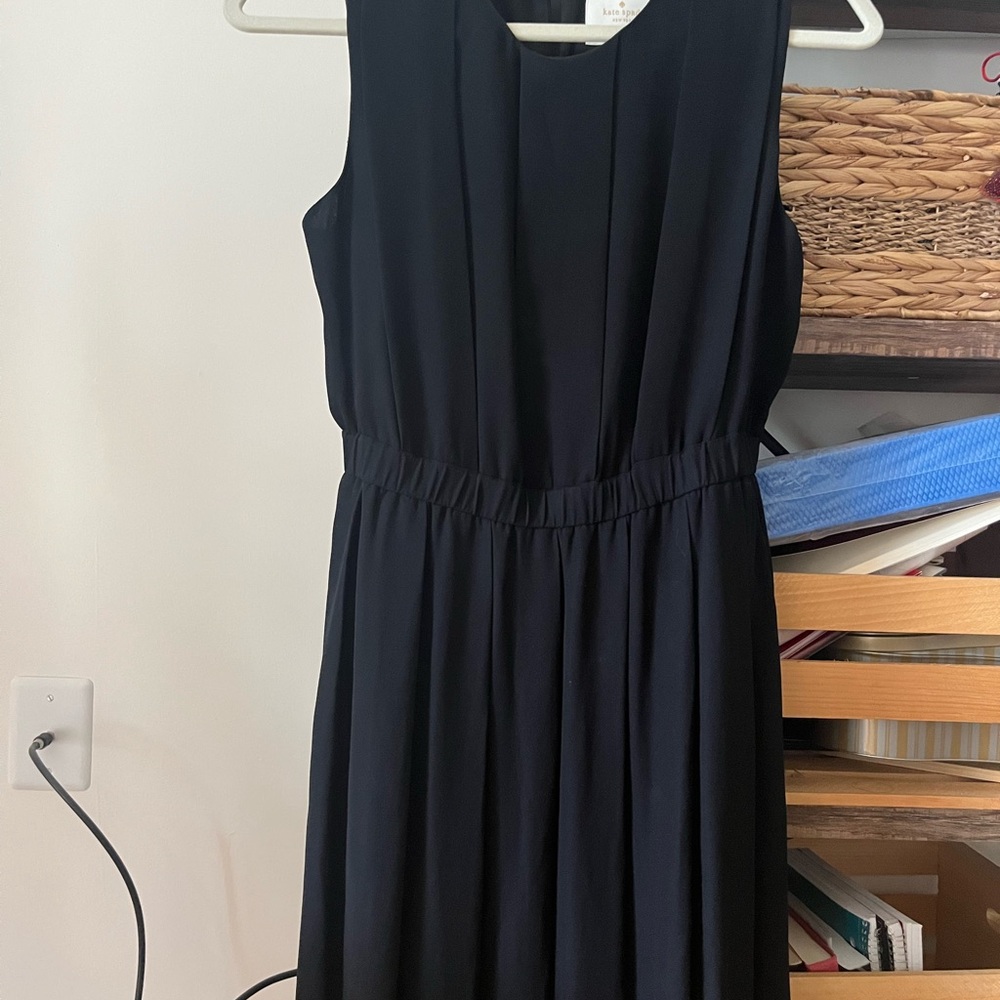 Kate Spade Black Sleeveless Sheath Midi Dress